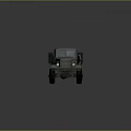 Vintage Truck With Blue Cargo Bed And Silver Cab Featuring Six Wheels Retro Design