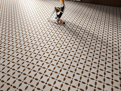 Antique Floor Tile Retro Tile Antique Tile Kitchen Tile 3d model