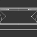 Retractable Awning Components With Brown And White Striped Canvas And Metal Frame