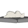 Soft Gray Sectional Sofa With Plush Cushions For Modern Living Room