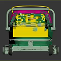 Hulk Smash Themed Green Toy Vehicle With Pink Yellow Accents And Tracked Wheels