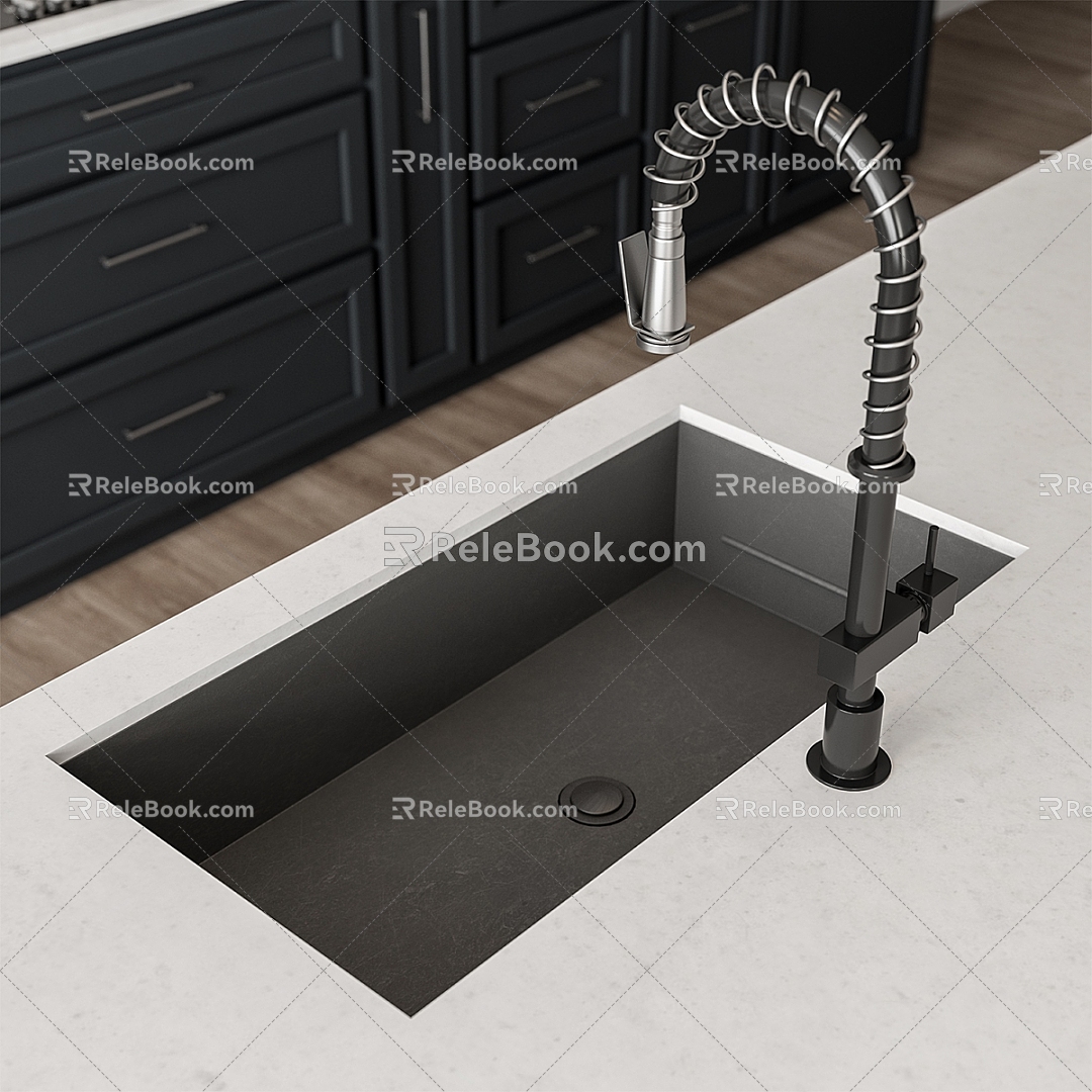 Faucet sink kitchen and bathroom hardware 3d model