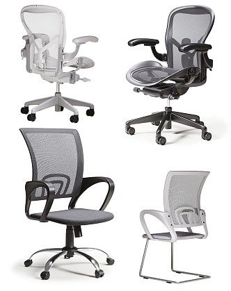 Modern office chair office chair combination 3d model