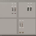 Modern Wardrobe Design With Multiple Doors Glass Panels And Drawer Storage Compartments 3d model