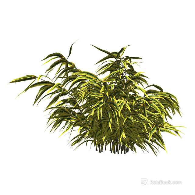 Lush Green Shrub With Vibrant Leafy Foliage For Outdoor Garden Landscaping 3d model 