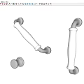Handle door handle hardware 3d model