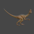Tyrannosaurus Rex Running On Grassland With Cracked Ground Open Mouth And Sharp Teeth