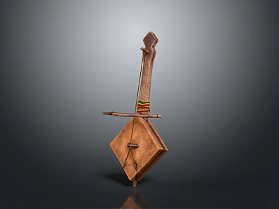 Traditional Handcrafted Wooden Household Decorative Item With Square Structure And Ornate Details 3d model