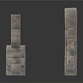Stone Architectural Elements Featuring Arches Steps And Detailed Window Frames 3d model