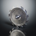 Modern gear saw blade serration 3d model