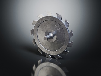 Modern gear saw blade serration 3d model