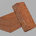 Stacked Red Bricks As Essential Construction Components With Durable Structure And Classic Texture 3d model