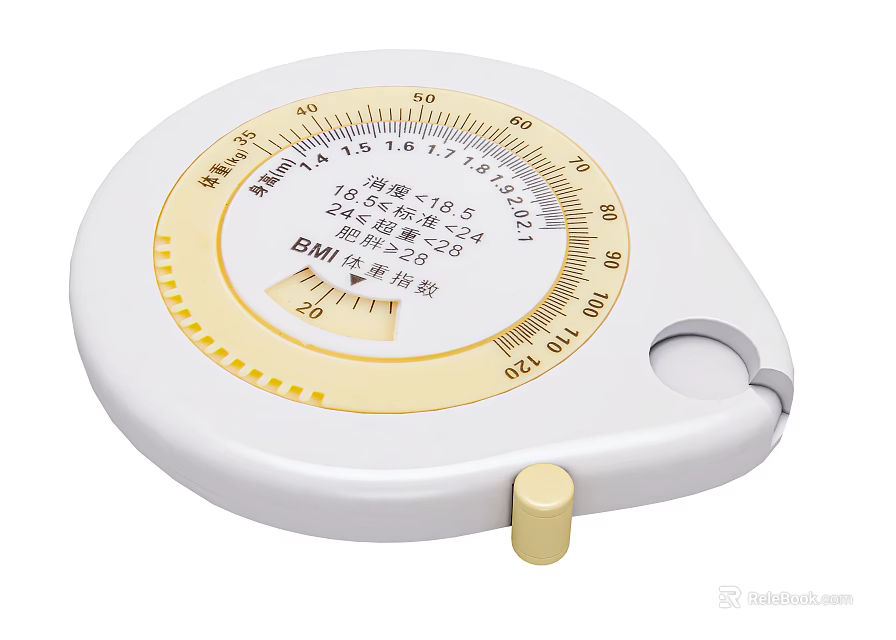 White BMI Measuring Tape Medical Device With Scale And Indicator 3d model