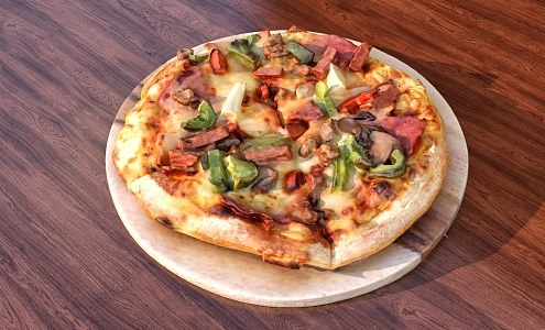 Food Pizza Cuisine 3d model