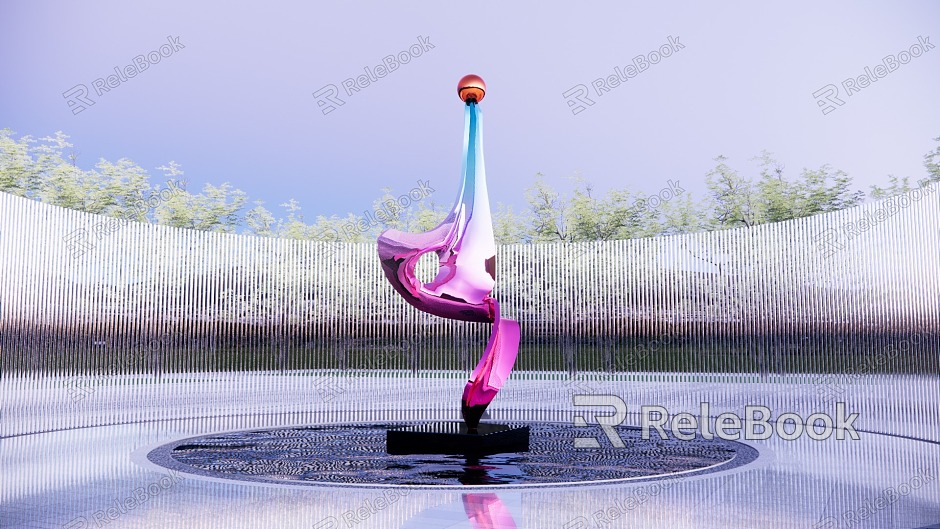 Abstract Water Sculpture Sculpture model