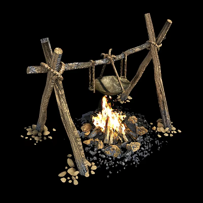 Modern Bonfire 3d model Modern Bonfire 3d model