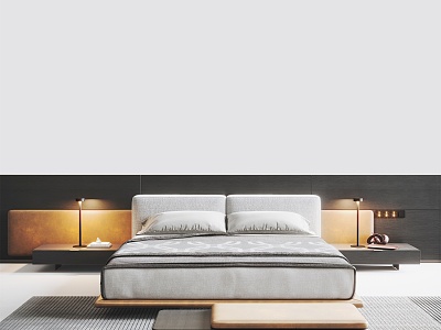 Minotti double bed model