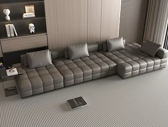 Modern Multiplayer Corner Sofa 3d model