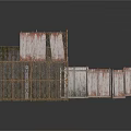 3D Rendered Wooden And Metal Frame Structure Components For Construction
