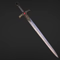 Big Sword of Courage Sword of Eternity Game Sword Tai Dao Cold Weapon Long Sword Low Face Number Low Model Simple Model Times Film and Television Level Super Realism 3d model