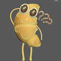 Cute Cattle Bag Expression Q Edition Cute 3d model