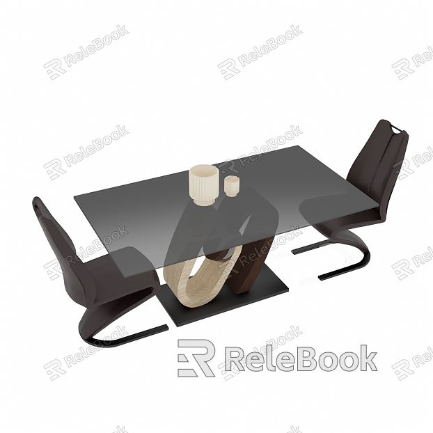 Modern Table and Chair Combination Casual Table and Chair model