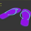 Bright Pink Flip Flops Casual Comfortable Lightweight Summer Footwear Fashion Style