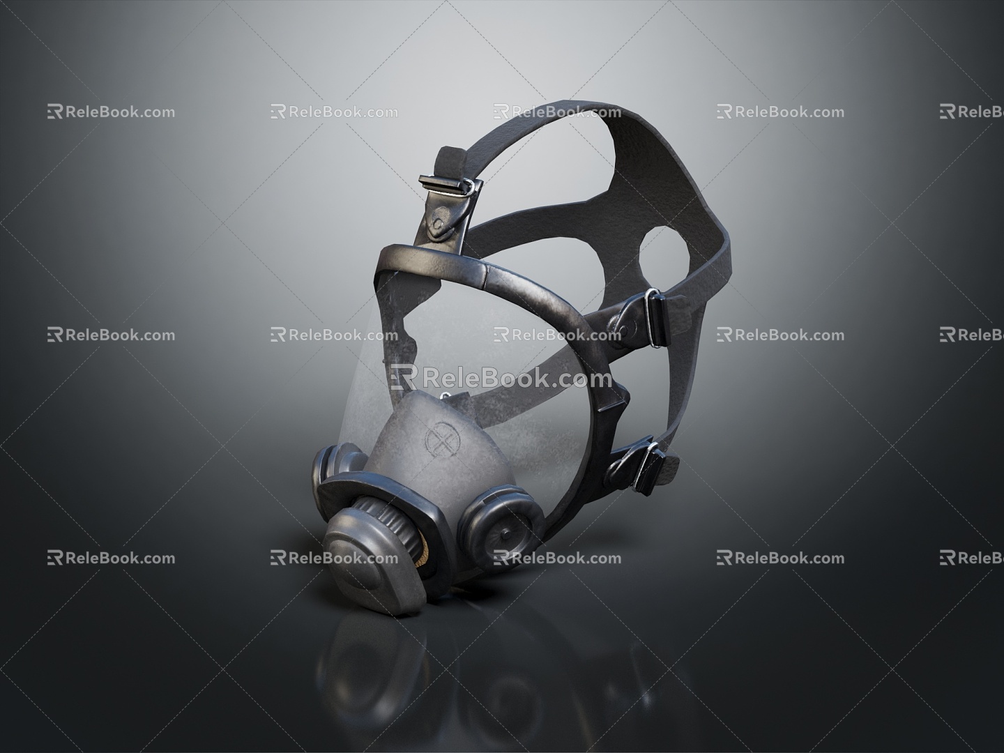 Modern gas mask sci-fi gas mask gas mask 3d model