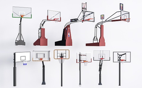 basketball stand basketball frame basketball net basketball court equipment 3d model