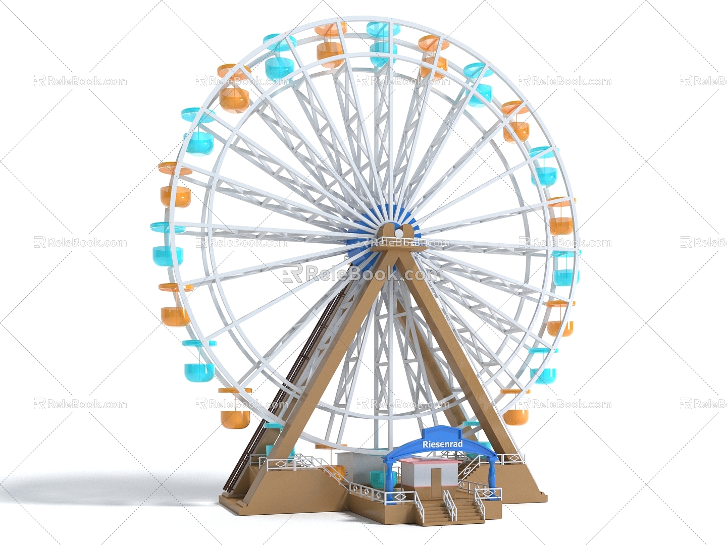 Style Amusement Facilities Ferris Wheel Toys Decorative Ornaments 3d model