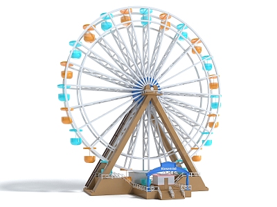 Style Amusement Facilities Ferris Wheel Toys Decorative Ornaments model