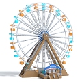 Style Amusement Facilities Ferris Wheel Toys Decorative Ornaments 3d model