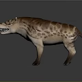Realistic Prehistoric Animal Game Movie Character With Striped Fur Open Mouth And