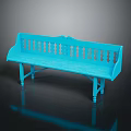 Blue Single Sofa With Carved Backrest And Slim Legs Classic Design