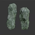 Two Natural Wood Like Stone Blocks With Rough Surface And Natural Texture