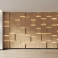 Modern solid wood background wall sofa background wall geometric background random solid wood background wall modeling background wall sofa background living room background 3d model