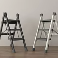 Durable Hardware Tools Ladders Black And White For Home Use On Wooden Floor With Light Wall