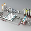 Industrial Factory With Advanced Manufacturing Equipment Production Line And Storage Tanks
