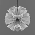 Modern Transparent Flower Like Chandelier With Petal Shaped Design And Central Bulbs