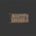 Wooden Platform Structure Composed Of Planks With Extended Wooden Frames