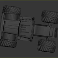 Heavy Duty Off Road Utility Vehicle With Large Oversized Tires And Robust Build