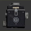 Mobile Digital Vintage Camera With Black Body Metal Dials And Classic Lens Design