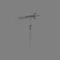 Modern Metal Chandelier With Slim Pole And Minimalist Light Bulb Design