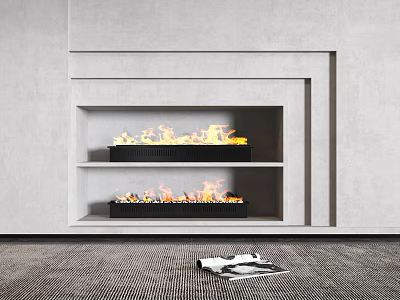 Electronic fireplace Modern fireplace 3d model
