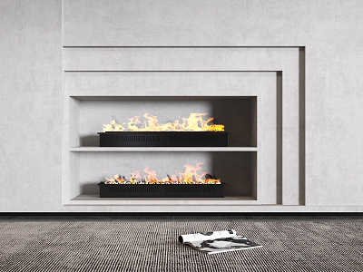 Electronic fireplace Modern fireplace 3d model