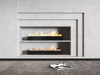 Electronic fireplace Modern fireplace 3d model