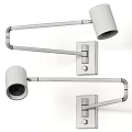 Modern Black and White Wall Lamps with Adjustable Arm and Warm Illumination
