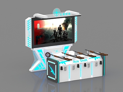 modern game machine ace shooting 3d model