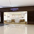 GODIVA Storefront Design With Black Facade Elegant Signage And Interior Display Counters