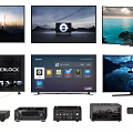 Modern Smart TVs Displaying Scenery Sherlock And Smart Interface With Sound Systems 3d model